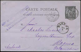 Let ENTIERS POSTAUX Sage, 10c. Noir, CP N°G5 Obl. Paris 19/6/84 Pour RAGUSE, TB - Other & Unclassified