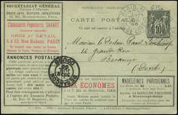 Let ENTIERS POSTAUX Sage, 10c. Noir, CP Annonces TSC N°G35a, Laffaille, S. 1, Obl. 27/7/99, R Et TB - Other & Unclassified