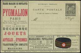 Let ENTIERS POSTAUX Sage, 10c. Noir, CP TSC N°G35g21, Laffaille, S. 33, TTB - Altri & Non Classificati