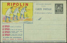 Let ENTIERS POSTAUX Sage, 10c. Noir, CP Annonces N°G35l1, Laffaille, S. 21, RIPOLIN, TB - Altri & Non Classificati