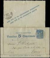 Let ENTIERS POSTAUX Sage, 15c. Bleu, CL Annonces N°J34a, La Missive Ed. N°1 Obl. Paris 22/3/93, TB - Other & Unclassified