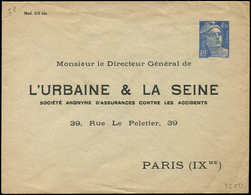 Let ENTIERS POSTAUX Gandon,  4f.50 Bleu, Env. Privée TSC N°F1, L'URBAINE & LA SEINE, TB - Other & Unclassified