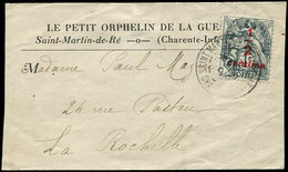 Let LETTRES DU XXe SIECLE N°157 Obl. ST MARTIN DE RE S. Devant De Bande Du "Petit Orphelin De La Guerre", 1923, TB - Lettres & Documents