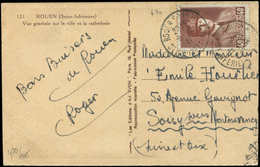 Let LETTRES DU XXe SIECLE N°470 Obl. Càd 9/2/41 Sur CP, Tarif CPI 5 Mots, TB - Storia Postale