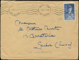 Let LETTRES DU XXe SIECLE N°473 Obl. Càd THONON-LES-BAINS 7/8/41 S. Env., Tarif Frontalier Pour GENEVE, TB - Covers & Documents