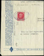 Let LETTRES DU XXe SIECLE N°516 Obl. Sur Facture Du 23/2/42, Utilisation Fiscale, TB - Storia Postale