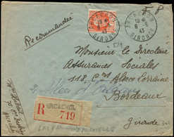 Let LETTRES DU XXe SIECLE N°521 Obl. ARCACHON 8/6/43 S. Env. Rec. En Franchise Partielle, TB - Covers & Documents