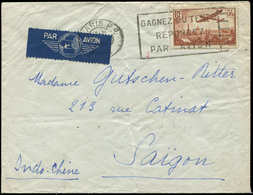 Let LETTRES DU XXe SIECLE PA 13 Obl. Paris 9/6/37 S. Env. Par Avion, Arr. SAIGON, TB - Storia Postale