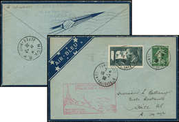 Let Air Bleu N°337 Et 361 Obl. Càd PARIS 16/2/38 S. Env., Cachet  PARIS-NICE, TB - First Flight Covers