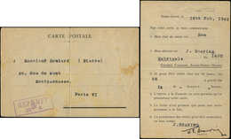 Let Guerre 1939/1945 Carte-Formulaire Imprimée De La Grande Caserne De St Denis (pli) Avec Censure Geprüft N°1, TB - Guerra Del 1939-45