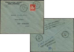 Let ALGERIE 79A : 50c. Rouge Obl. ALGER-GARE 9/10/34 Sur Env. 1er Vol ALGER-BRAZZAVILLE, Arr. Fort Archambault Le 14/10, - Other & Unclassified