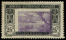 (*) COTE D'IVOIRE 65 : 25c. Noir Et Violet, Centre Très Déplacé, TB - Other & Unclassified