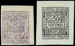 DIEGO SUAREZ Taxe 1/2 5c. Violet * Et 50c. Noir (*), TB - Other & Unclassified