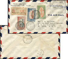 Let GUADELOUPE 110, 119 Et 120 Obl. Pointe-à-Pitre 26/4/35 Sur Env. Rec. Par Avion, 1er Vol Guadeloupe-Ste Lucie, TB - Otros & Sin Clasificación