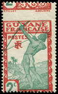 ** GUYANE 110 : 2c. Rouge Et Vert, PIQUAGE à CHEVAL, TB - Other & Unclassified