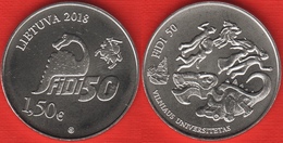 Lithuania 1.5 Euro 2018 "Physicists Day Of Vilnius University, FiDi 50" UNC - Lithuania