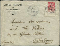 Let INDE 132a : 6c. Rouge Cdf Avec Pub, Obl. PHANTHIET 22/11/35 Sur Env., TB - Other & Unclassified