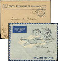 Let INDOCHINE 2 Lettres FM Avec Cachets Différents B.P.M. 418 ANNEXE DE TOURANE, 1946, R Et TB - Other & Unclassified