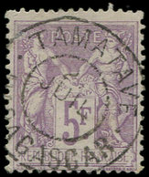 MADAGASCAR France N°95 : 5f. Violet Sur Lilas, Obl. Càd TAMATAVE, TB - Other & Unclassified