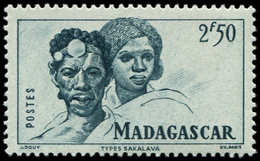 ** MADAGASCAR 331C : 2f50 Ardoise, NON EMIS, TB, Cote Et N° Maury - Other & Unclassified