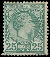 * MONACO 6 : 25c. Vert, Charles III, Frais Et TB - Used Stamps