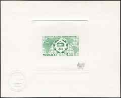 MONACO 1700 : Union Interparlementaire, épreuve D'artiste En Vert Signée, TB - Used Stamps