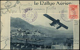 Let MONACO PA : Vignette Du Rallye Aérien Obl. PARIS S. CP, TB - Airmail