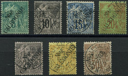 NOUVELLE CALEDONIE 24/30 : Commerce, La Série Surchargée De 1892, Obl., TB/TTB - Unused Stamps