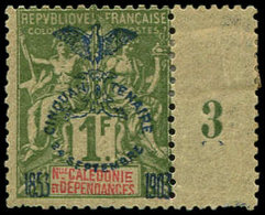 * NOUVELLE CALEDONIE 80 : 1f. Olive, Bdf Mill.3, TB - Unused Stamps