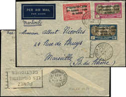 Let NOUVELLE CALEDONIE 153, 158 Et 159 Tous Surch. "1er Courrier 100 % Aérien/Nlle Calédonie-France/via Australie" Et Ob - Unused Stamps