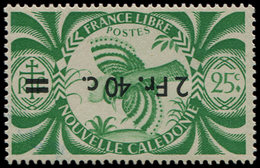 ** NOUVELLE CALEDONIE 253a : 2f40 S. 25c. Vert Jaune, Surcharge RENVERSEE, TB - Unused Stamps