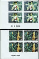 ** NOUVELLE CALEDONIE 520/21 : Orchidées, BLOCS De 4 CD 19/6/86, NON DENTELES, TB - Unused Stamps