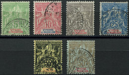 SAINT PIERRE ET MIQUELON 72/77 : Série Groupe De 1900-06, Obl., TB - Unused Stamps