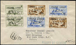 Let SAINT PIERRE ET MIQUELON 263 (2), 274/77 FRANCE LIBRE, Obl. Càd St Pierre Et Miquelon 11/2/43 S. Env. Rec. Avec Cens - Unused Stamps