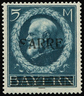 * SARRE 30a : 5m. Bleu, S De SARRE Sans Boucle Inférieure, RR Et TB, Cote Maury. S - Unused Stamps