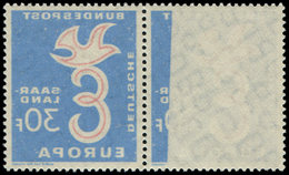 ** SARRE 422 : 30f., Europa 1958, RECTO-VERSO Tenant à Partiel, TB - Unused Stamps