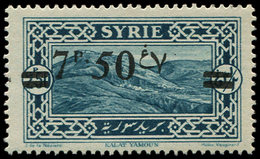 ** SYRIE 182 : 7p.50 Sur 2p.50 Bleu-vert, Surcharge Arabe Chiffre 1/2 Absent, TB - Other & Unclassified