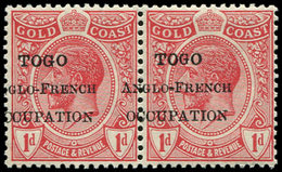 ** TOGO 60 : 1p. Rouge, Surcharge A CHEVAL, PAIRE, TB - Other & Unclassified