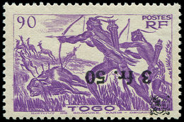 * TOGO 230a : 3f50 S. 90c. Violet, Surch. RENVERSEE, TB - Other & Unclassified