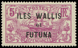* WALLIS ET FUTUNA 37a : 5f. Lilas Rose, SANS La Surcharge 3f., TB. Br - Unused Stamps