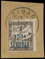 ZANZIBAR 69 : 1a. Sur 10c. Brun, Obl. S. Fragt, TB - Used Stamps