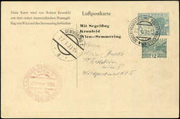 Let AUTRICHE CP Entier 12p. + 50g. Obl. 22/1/33, 1er Courrier Transporté Par Planeur, TB - Sonstige & Ohne Zuordnung