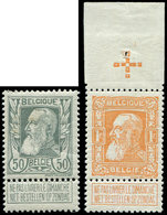 ** BELGIQUE 78/79 : 50c. Gris Et 1f. Orange, TB - Other & Unclassified