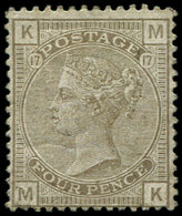 * GRANDE BRETAGNE 64 : 4p. Gris-brun, Planche 17, Gomme Mate, Sinon TB - Unused Stamps