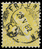 SUISSE 52 : 15c. Jaune, Obl., TB. Br - Gebraucht