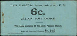 CEYLAN Carnet 6c : Jubilée D'argent De George V, Un Seul Panneau De 6, TB - Ceylon (...-1947)