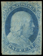 (*) ETATS-UNIS 3 : 1c. Bleu, T II, TB - Other & Unclassified