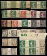 ** Lot De 20 PAIRES Mill. Poste Et Taxe Dont 2 Blocs De 4 Manchette GC, Qqs Ex. *, TB - Collections (with Albums)