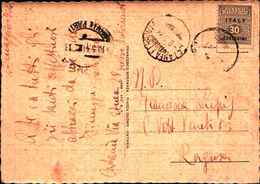 87489) Cartolina Con 30c.amlire Occupazione Americana In Sicilia Da Catania A Ragusa  Il 8/5/1944 - Occ. Anglo-américaine: Sicile