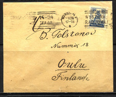 Polen, Poland , 1926  To Finnland - Covers & Documents